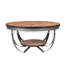 Industrial Wood and Metal Coffee Table
